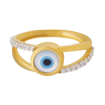 Dauntless Evil Eye 22KT Gold Ring