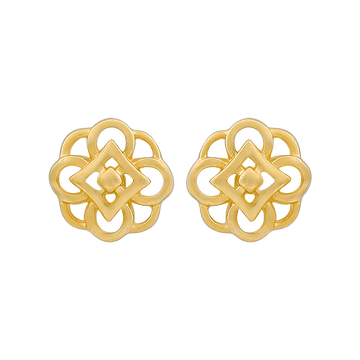 Royal Rosette 22KT Gold Ear Stud