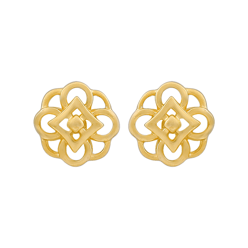 Royal Rosette 22KT Gold Ear Stud, , hi-res - image number 0
