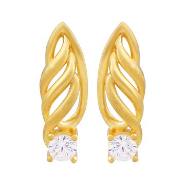 Twist Charm 22KT Gold Ear Stud