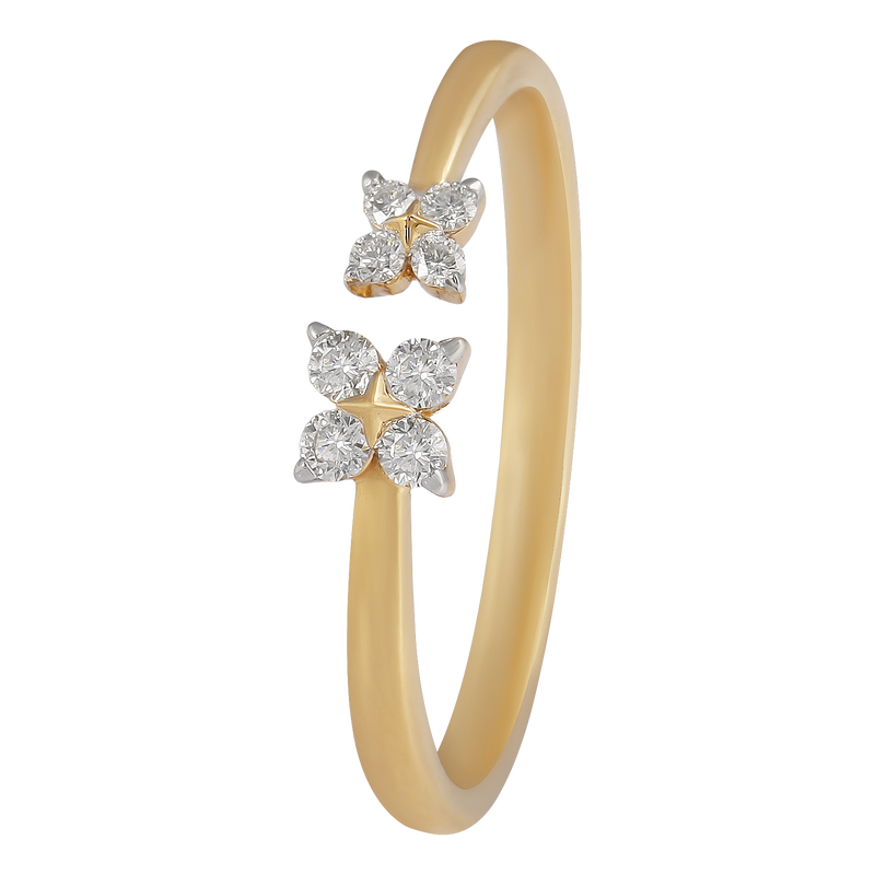 Open Ends Clover Diamond Ring, , hi-res - image number 0