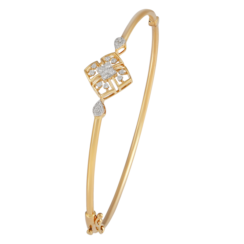 Tetrad Diamond Cuff Bracelet, , hi-res - image number 0