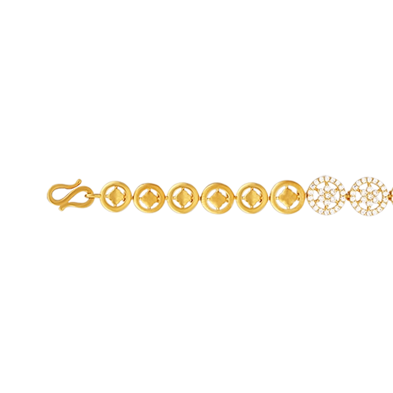 Radiance Halo Gold Bracelet, , hi-res - image number 1