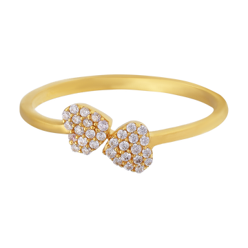 Westernized Love Zircon 22KT Gold Ring