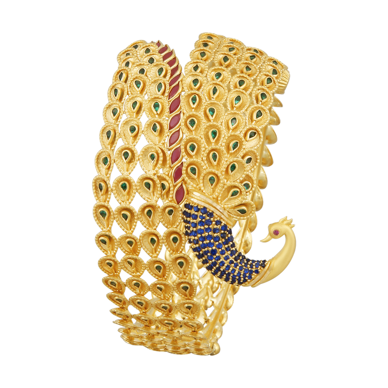 Royal Mayura Cuff Bangle, , hi-res - image number 0