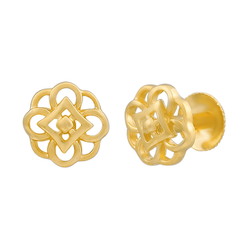 Royal Rosette 22KT Gold Ear Stud