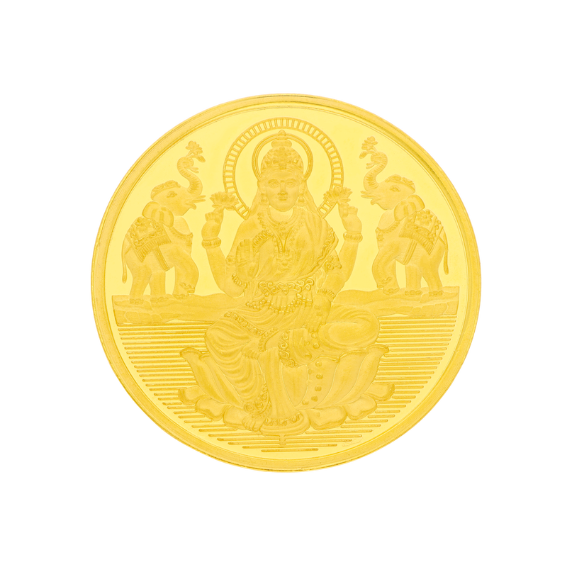 22KT 916 Purity 100 Grams Lakshmi Gold Coin, , hi-res - image number 0