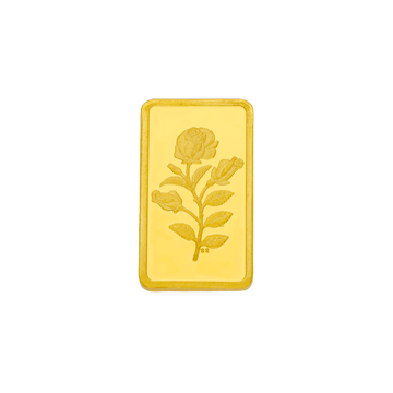 24 KT Purity 10 gram flower Gold Bar (Biscuit)