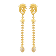 Oceanic Bloom Dolphin 22KT Gold Drop Earring, , hi-res - image number 0
