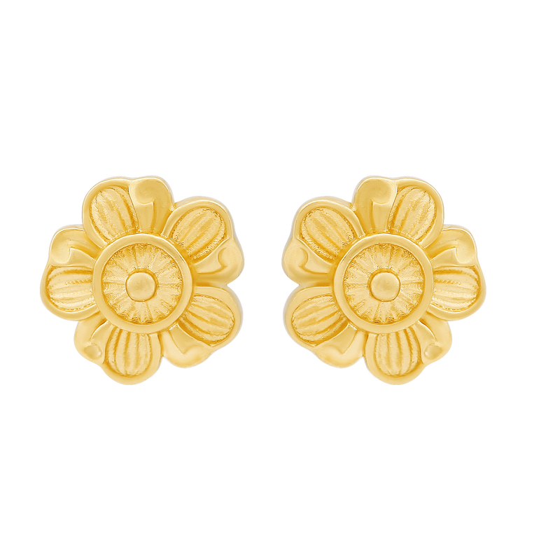 Pancha Dala Padma Gold Stud, , hi-res - image number 0