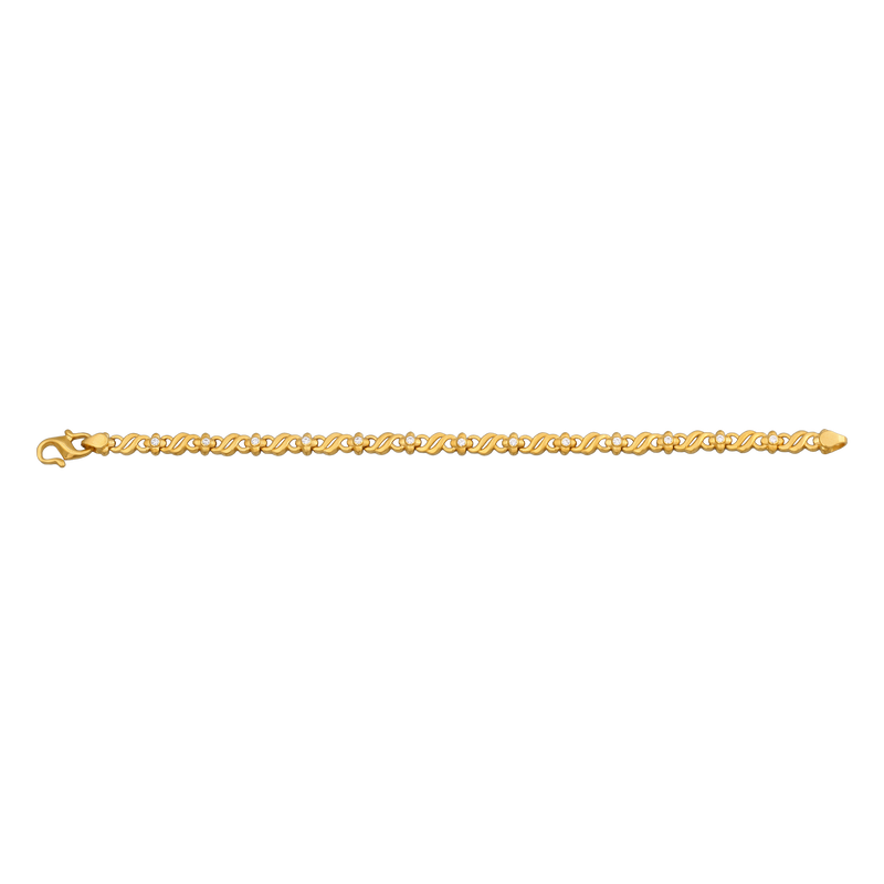 Amber Stream 22KT Gold Chain Bracelet, , hi-res - image number 0