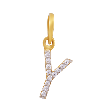 Yuvika Spark Letter "Y" 22KT Gold Pendant