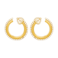 Mithaa Circle 22KT Gold Ear Stud, , hi-res - image number 0