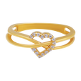 HeartGlow  Zircon 22KT Gold Ring, , hi-res - image number 1