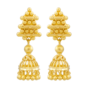Rajwada Grace 22KT Gold Jhumka Earring