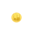 1 gram Mecca 22KT Gold Coin | 916 Purity, , hi-res - image number 0