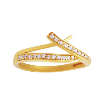 Shimmer Zircon 22KT Gold Ring
