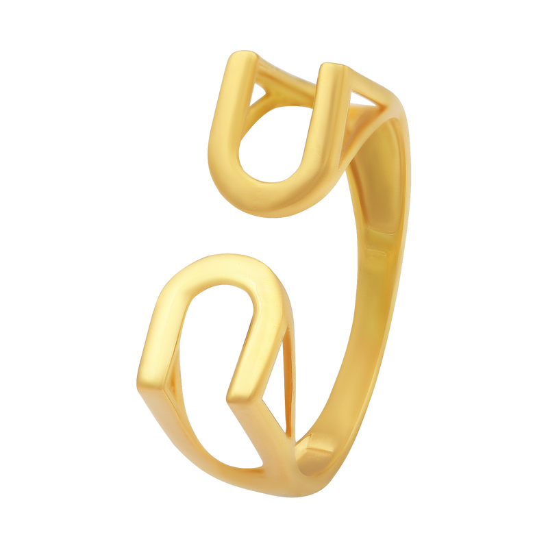 Flossy Stylish 22KT Gold Ring, , hi-res - image number 0