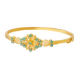 Botanic Glow 22KT Gold Oval Bangle Bracelet, , hi-res - image number 1