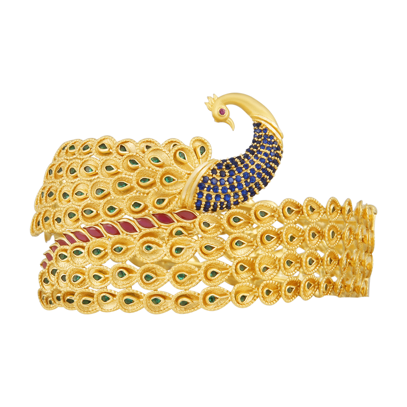 Royal Mayura Cuff Bangle, , hi-res - image number 1