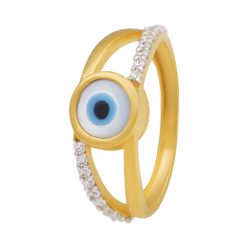 Dauntless Evil Eye 22KT Gold Ring