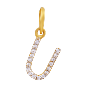 Urvi Spark Letter "U" 22KT Gold  Pendant