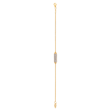Crystal Elegance 22KT Gold Chain Bracelet