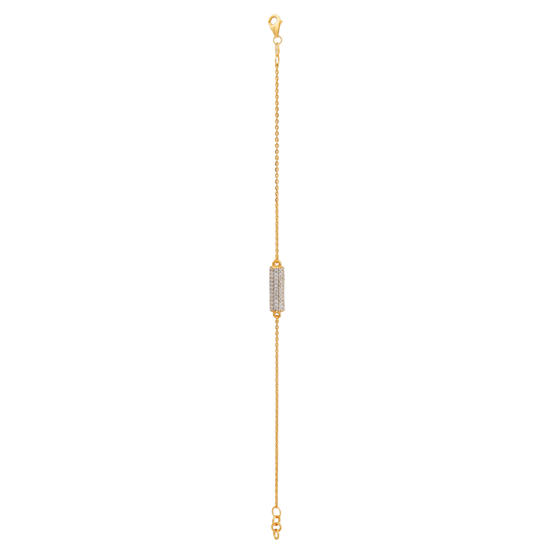 Crystal Elegance 22KT Gold Chain Bracelet, , hi-res - image number 0
