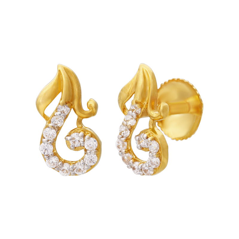 Gold Earring, , hi-res - image number 1