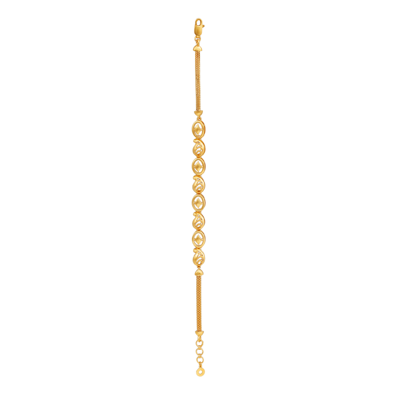 Luminous Weave 22KT Gold Chain Bracelet, , hi-res - image number 0