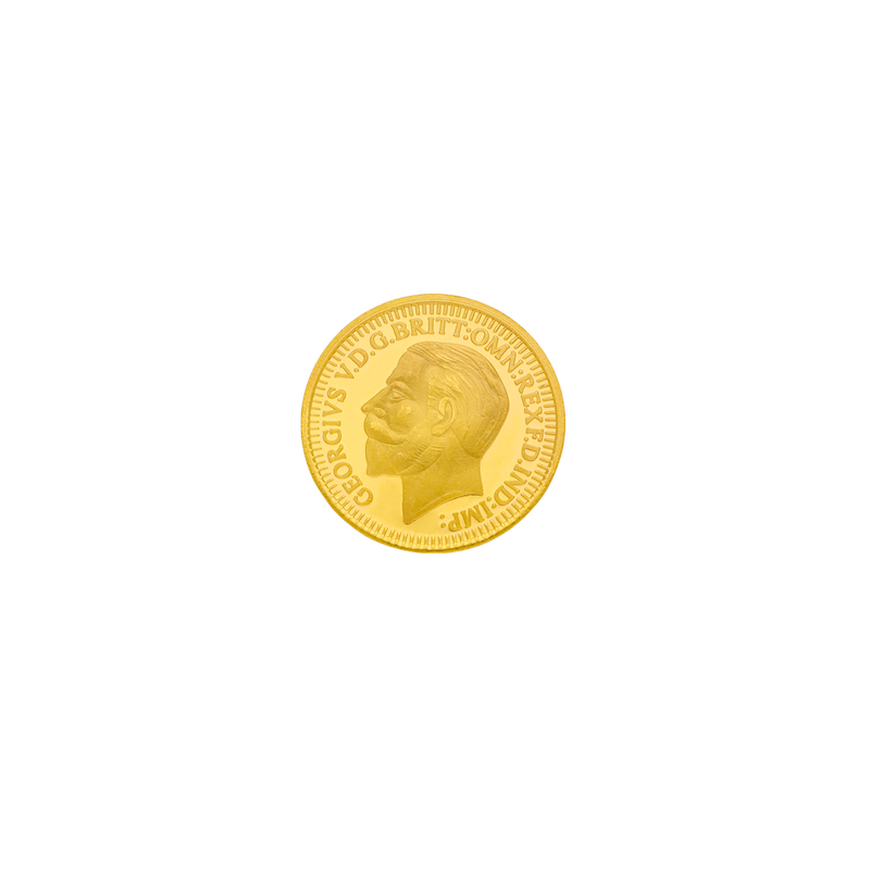 One Gram Gold Coin | 22KT King George Motif, , hi-res - image number 0