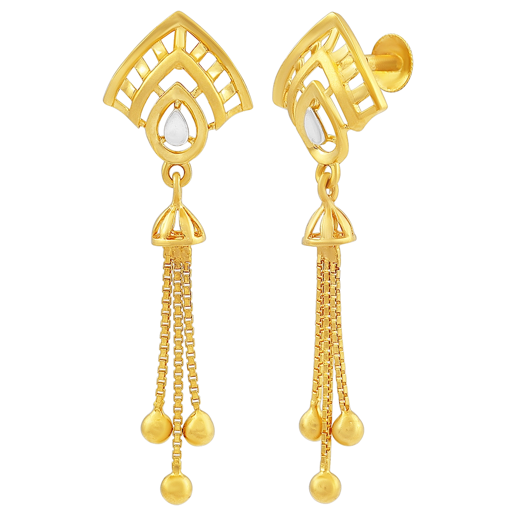 Orb Dangles Gold Earring, , hi-res - image number 1