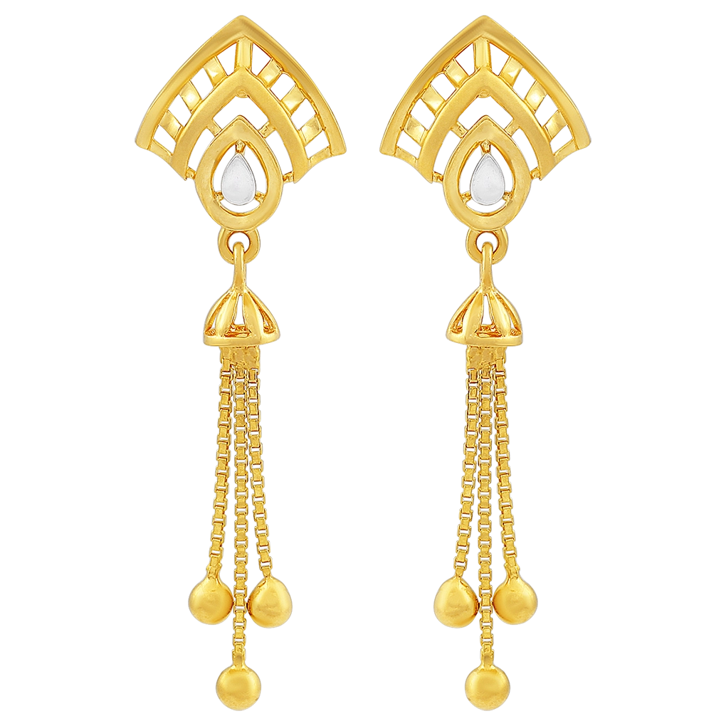 Orb Dangles Gold Earring, , hi-res - image number 0